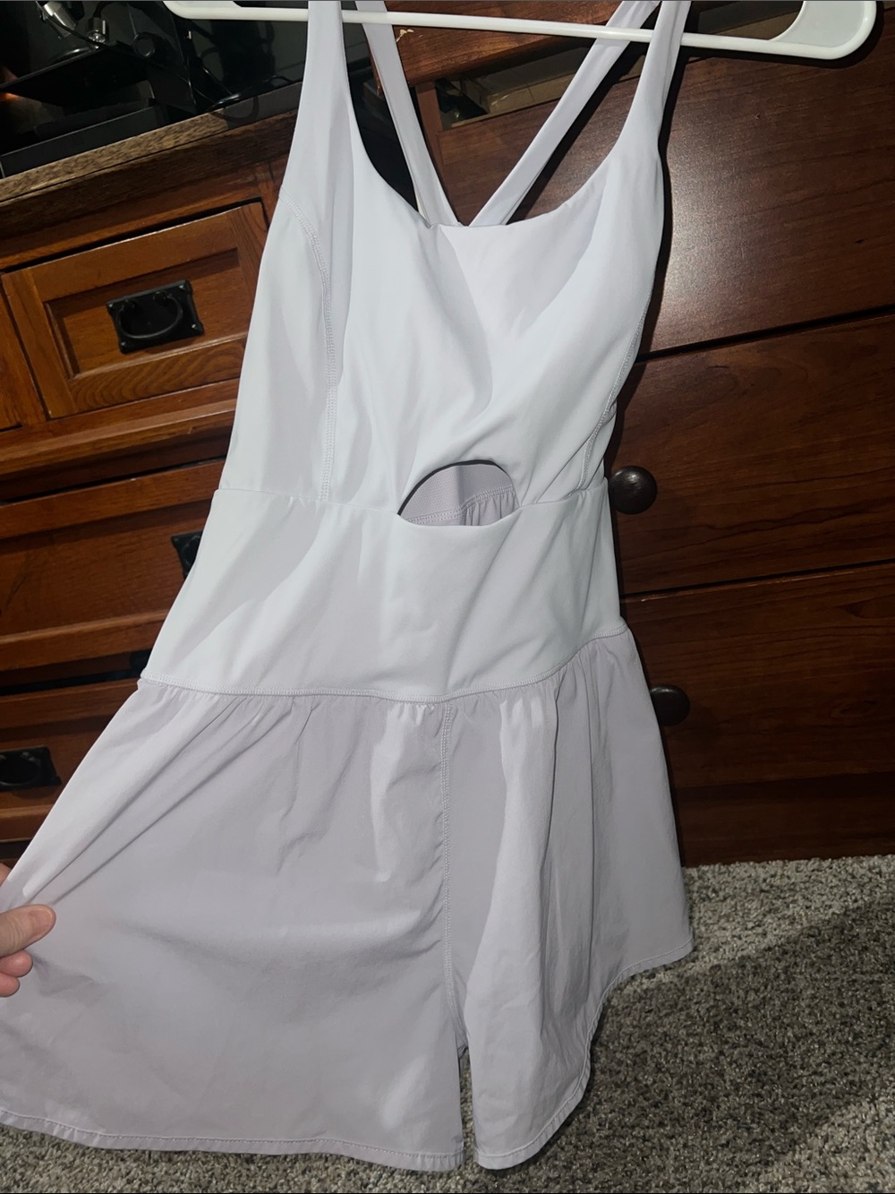 Amazon light purple Strappy Cutout Romper